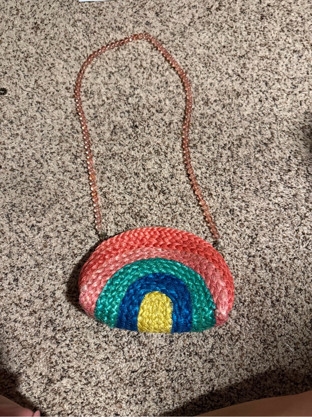 J. Crew Colorful Pride Rainbow Wicker Crossbody Bag - Pink, Green, Blue, Yellow - Picture 3 of 5